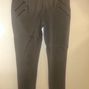 Stoosh Men's Charcoal Pants with Zipper Accents